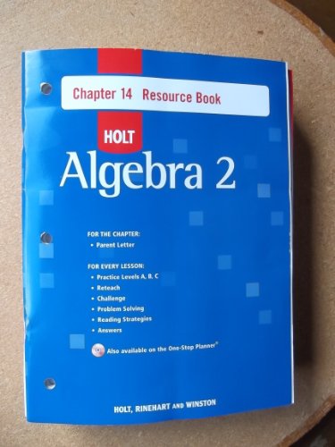 Stock image for Holt Algebra 2: Resource Book with Answers: Chapter 14 for sale by Iridium_Books
