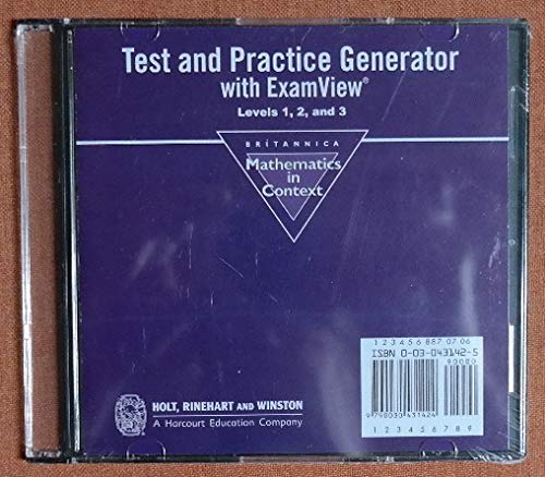 Holt Math in Context: Test And Practice Generator (9780030431425) by [???]