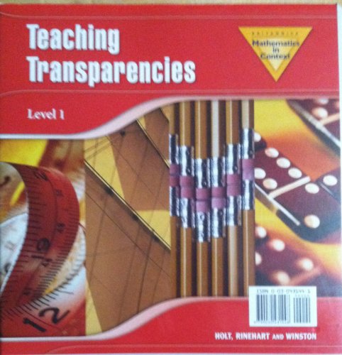9780030431449: Mathematics in Context Level 1 TEACHING TRANSPARENCIES (3 Ringed Binder) 2006