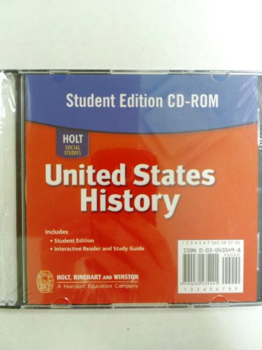 9780030435492: Holt Social Studies: United States History: Student Edition CD-ROM Full Survey 2007