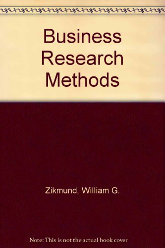 Stock image for BUSINESS RESEARCH METHODS. 5th ed. for sale by de Wit Books