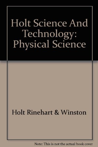 Imagen de archivo de Holt Science and Technology Physical Science a la venta por TextbookRush