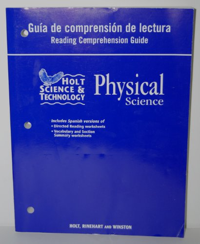 Imagen de archivo de Holt Science & Technology: Reading Comprehension Guide, Spanish Physical Science a la venta por Georgia Book Company