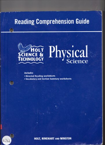 Stock image for Holt Science & Technology: Reading and Comprehension Guide Physical Science for sale by Georgia Book Company