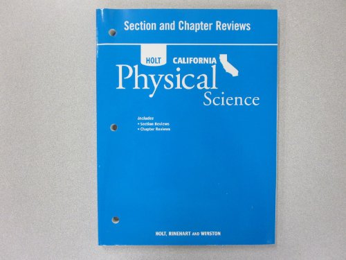 Imagen de archivo de Section/Chapter Rev Ca Sci 2007 Phys (Holt Science & Technology) ; 9780030464683 ; 0030464684 a la venta por APlus Textbooks