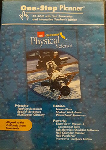 Stock image for Holt Science Technology California: One-Stop Test Generator Grade 8 Physical Science for sale by Wizard Books