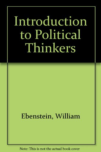 Stock image for Introduction to Political Thinkers for sale by HPB-Red