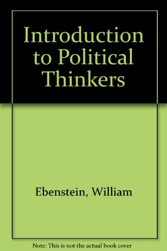 9780030470271: Introduction to Political Thinkers