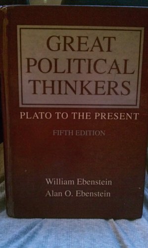 9780030470288: Great Political Thinkers: Plato to the Present