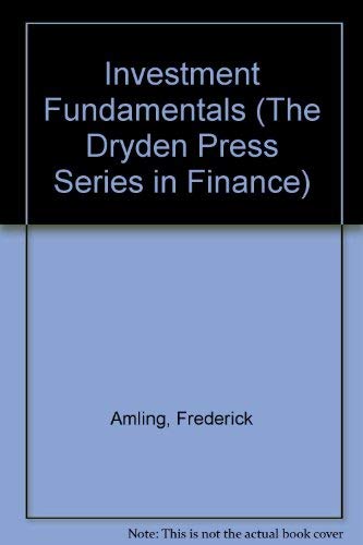 Imagen de archivo de Investment Fundamentals (The Dryden Press Series in Finance) a la venta por HPB-Red