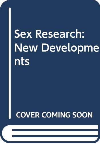 Stock image for Sex Research: New Developments for sale by ThriftBooks-Atlanta