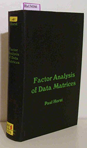 Stock image for Factor Analysis of Data Matrices for sale by Reader's Corner, Inc.