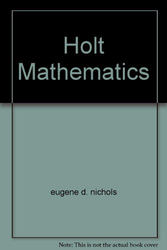 Beispielbild fr Holt Mathematics zum Verkauf von Better World Books