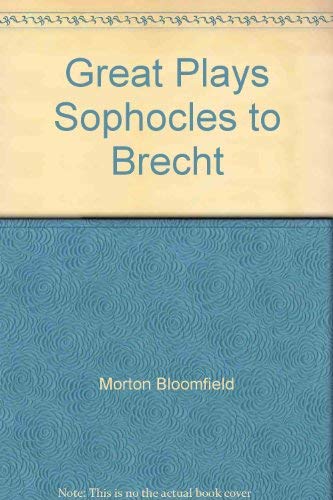 Beispielbild fr Great Plays Sophocles to Brecht zum Verkauf von Half Price Books Inc.