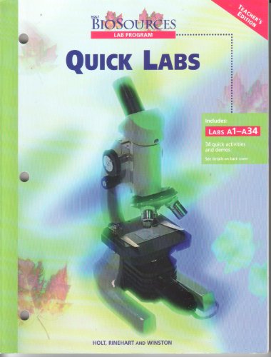 Beispielbild fr Holt Biosources : Quick Labs zum Verkauf von Better World Books