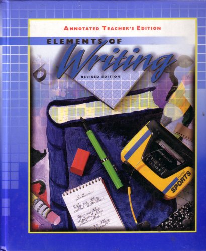 Imagen de archivo de Elements of Writing : First Course a la venta por Better World Books