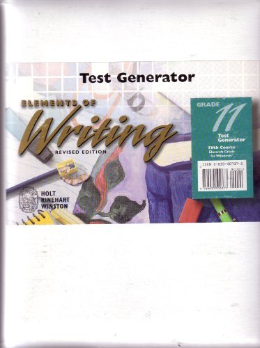 9780030509377: Testgen(win) Elem of Writing REV 98 5th