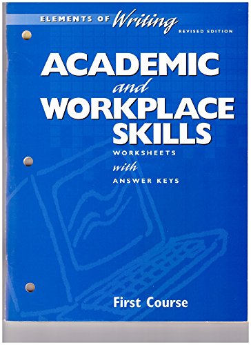 Immagine dell'editore per Elements Of Writing, Revised Edition, First Course, Grade 7: Academic And Workplace Skills Worksheets With Answer Keys (1998 Copyright) venduto da ~Bookworksonline~