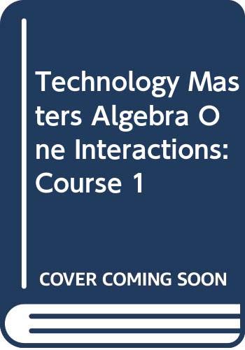 Imagen de archivo de Technology Masters (HRW Algebra One Interactions Course 1) [Teacher's Edition. a la venta por Nationwide_Text