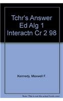 Imagen de archivo de Algebra One: Interactions (Teacher's Answer Edition) a la venta por Books From California
