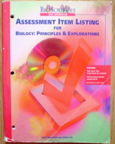 9780030515170: Assmnt Itm Lstng for Bpe Holt Biosources [Paperback] by Winston, Holt Rinehart &