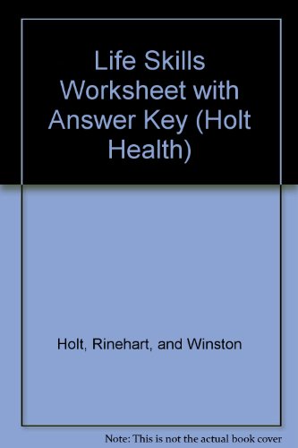 9780030518898: Life Skills Worksheet with Answer Key (Holt Health)