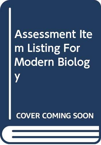 Stock image for Assessment Item Listing For Modern Biology for sale by The Book Cellar, LLC