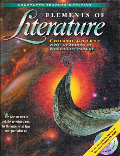 Stock image for Elements of Literature, 4th Course, with Readings in World Literature, Annotated Teacher's Edition for sale by Allied Book Company Inc.