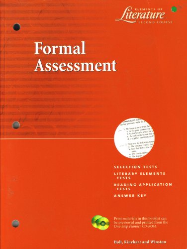 Stock image for Formal Assesment: Elements of Literature - Second Course (Elements of Literature - Second Course) for sale by OwlsBooks