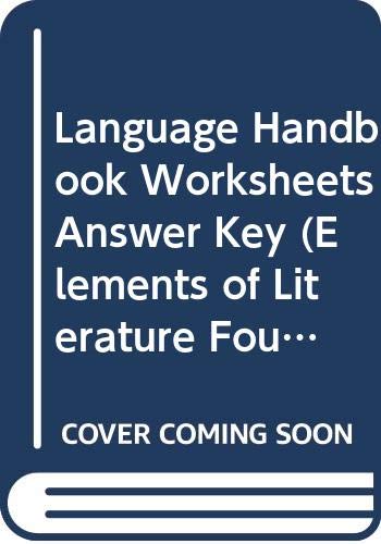 9780030524172: Language Handbook Worksheets Answer Key (Elements of Literature Fourth Course...
