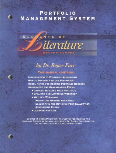 9780030524240: Portfolio Management System: Elements of Literature-Second Course (Elements o...