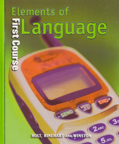 Beispielbild fr Holt Elements of Language: Student Edition Grade 7 2001 zum Verkauf von Your Online Bookstore