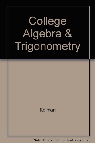 9780030528248: College Algebra & Trigonometry