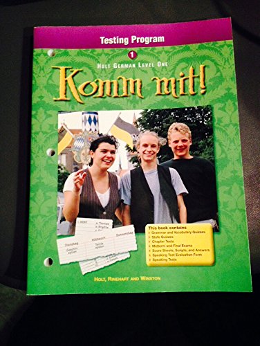 9780030529122: Holt German Level One Testing Program Komm Mitt! (Komm Mit!)