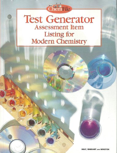 9780030529924: Test Generator Assessment Item Listing for Modern Chemistry