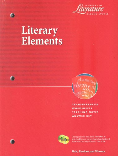 9780030532436: Literary Elements (Transparencies, Worksheets, Teaching Notes, Answer Key) (Elements of Literature, Second Course)