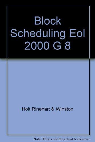 Beispielbild fr Block Scheduling Eol 2000 G 8 zum Verkauf von Nationwide_Text