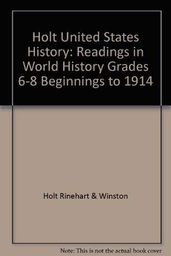 9780030533587: Holt World History: The Human Journey: Readings in World History Full Survey: Holt Socal Studies