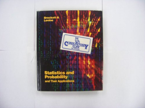 9780030534065: Statistics and Probability and Their Applications