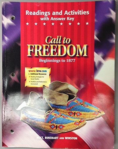 Imagen de archivo de Call to Freedom : Before 1877 - Readings and Activities with Answer Key a la venta por Better World Books: West