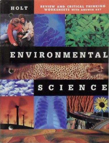 Imagen de archivo de Environmental Science Review and Critical Thinking Worksheets with Answer Key a la venta por Front Cover Books