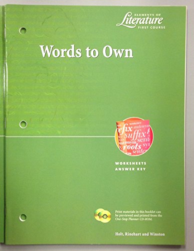 9780030539275: Words to Own Eol 2000 G 7