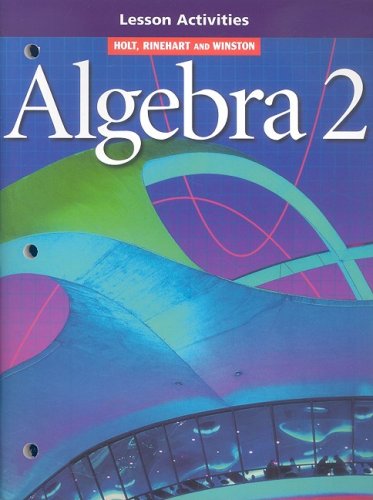 Imagen de archivo de Lesson Activities (Holt Algebra 2) [Paperback] by a la venta por Nationwide_Text