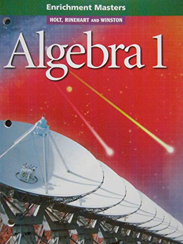 9780030542831: ALGEBRA 1: Enrichment Masters