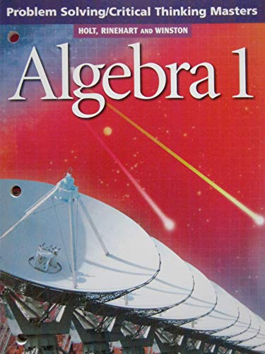 9780030542893: Algebra 1: Problem Solving / Criical Thinking Masters