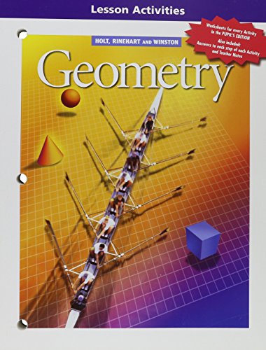 Stock image for Holt Geometry: Grade 10 Lesson Activities for sale by St Vincent de Paul of Lane County