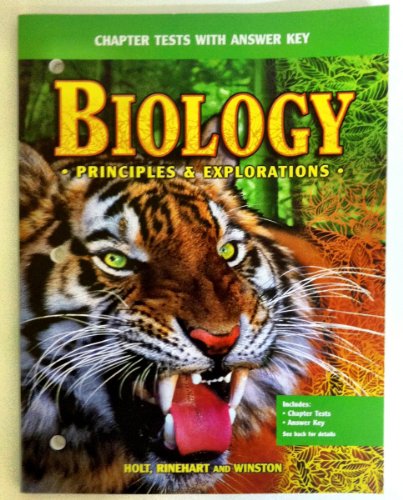 9780030543593: Biology: Principles & Explorations Chapter Tests With Answer Key by RINEHART AND WINSTON HOLT (2005-01-01)