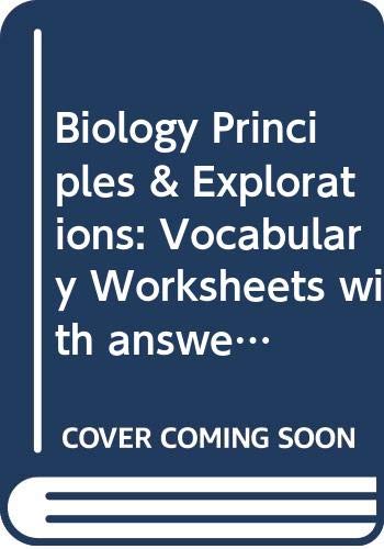 Imagen de archivo de Biology Principles & Explorations: Vocabulary Worksheets with answer Key a la venta por Better World Books