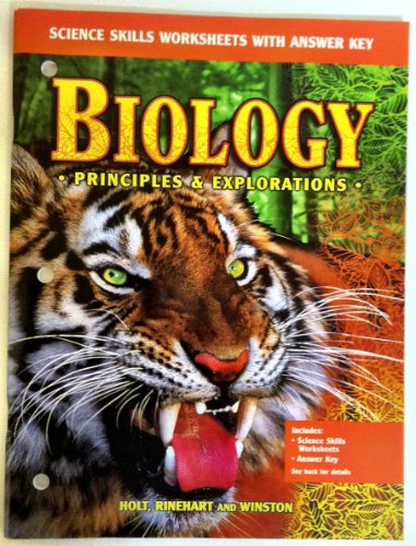 9780030543647: Biology Principles & Explorations: Science Skills Worksheets with Answer Key