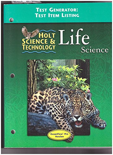 Beispielbild fr Test Generator Test Item Listing (Holt Science&Technology Life Science) zum Verkauf von Gulf Coast Books